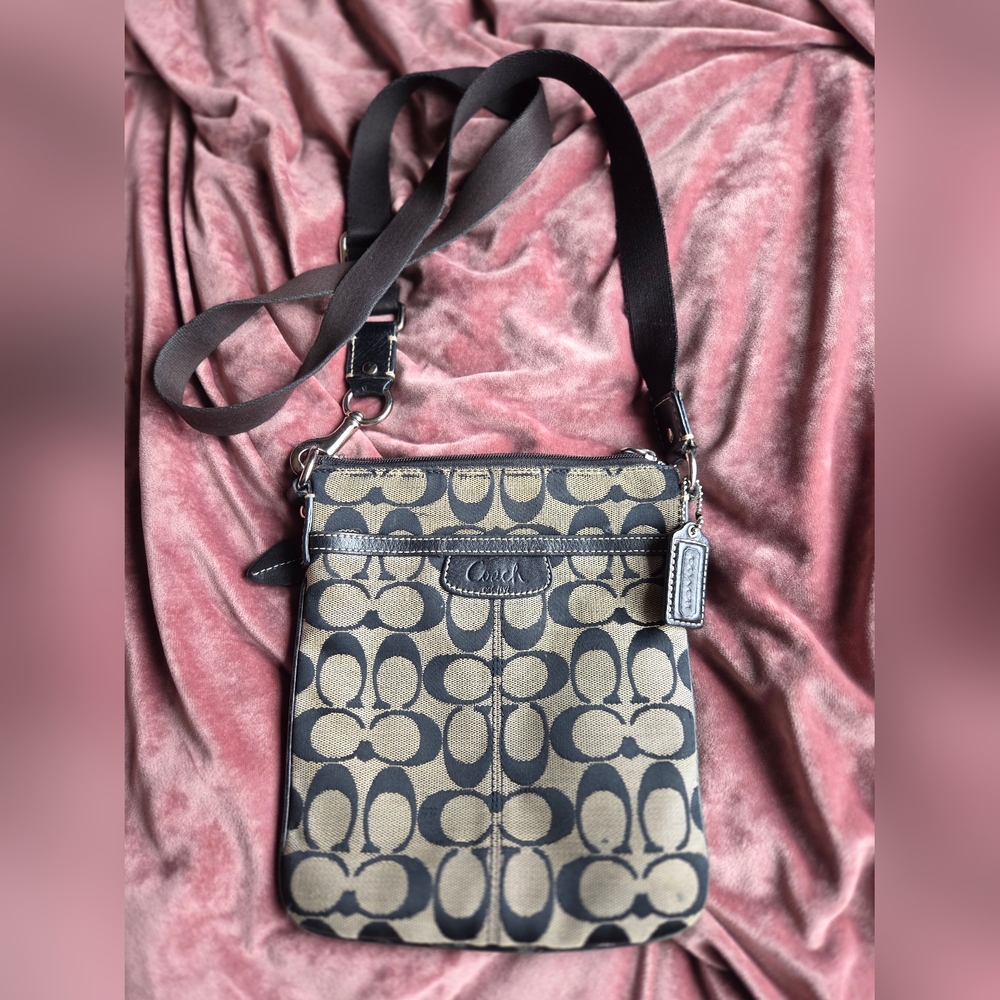 Authentic Coach Monogram Crossbody bag. 